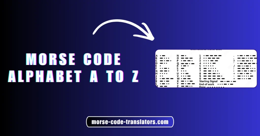 Morse Code Alphabet A to Z